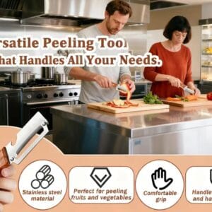 Premium Vegetable Peeler with Wooden Handle and Bottle Opener(2 Pcs)