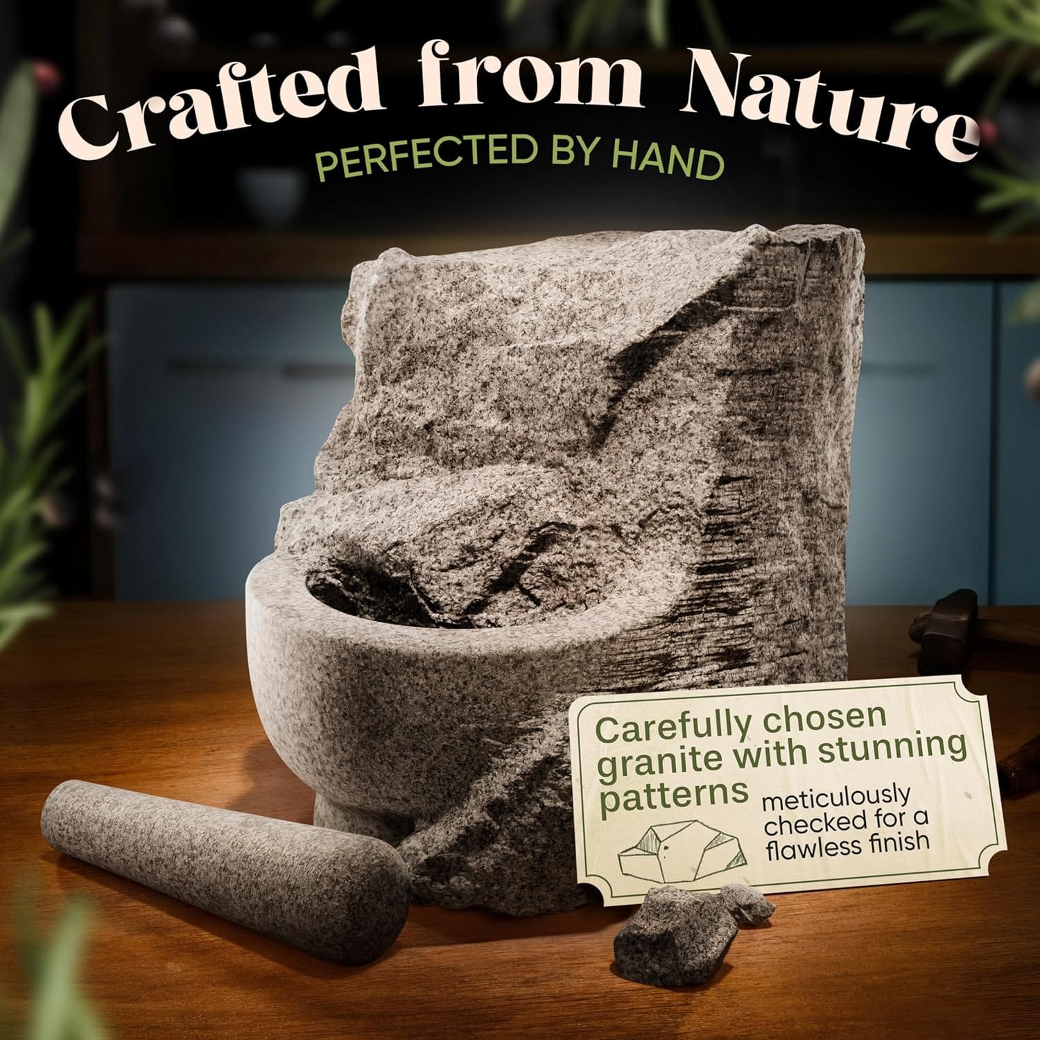 chefsofi 1.5 cup capacity mortar and pestle set